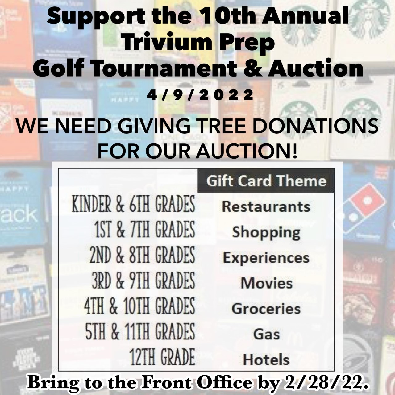 Golf Donations Great Hearts Trivium Prep, Serving Grades 612