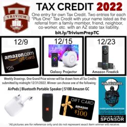 2022 Tax Credit prize drawing