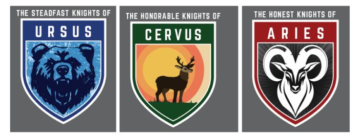 Crests for House Ursus, House Cervus and House Aries